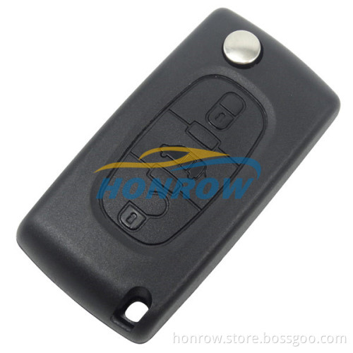 High Quality Fiat 3 button flip remote key blank with battery place HU83 blade ,Fiat keys,Fiat key shell
